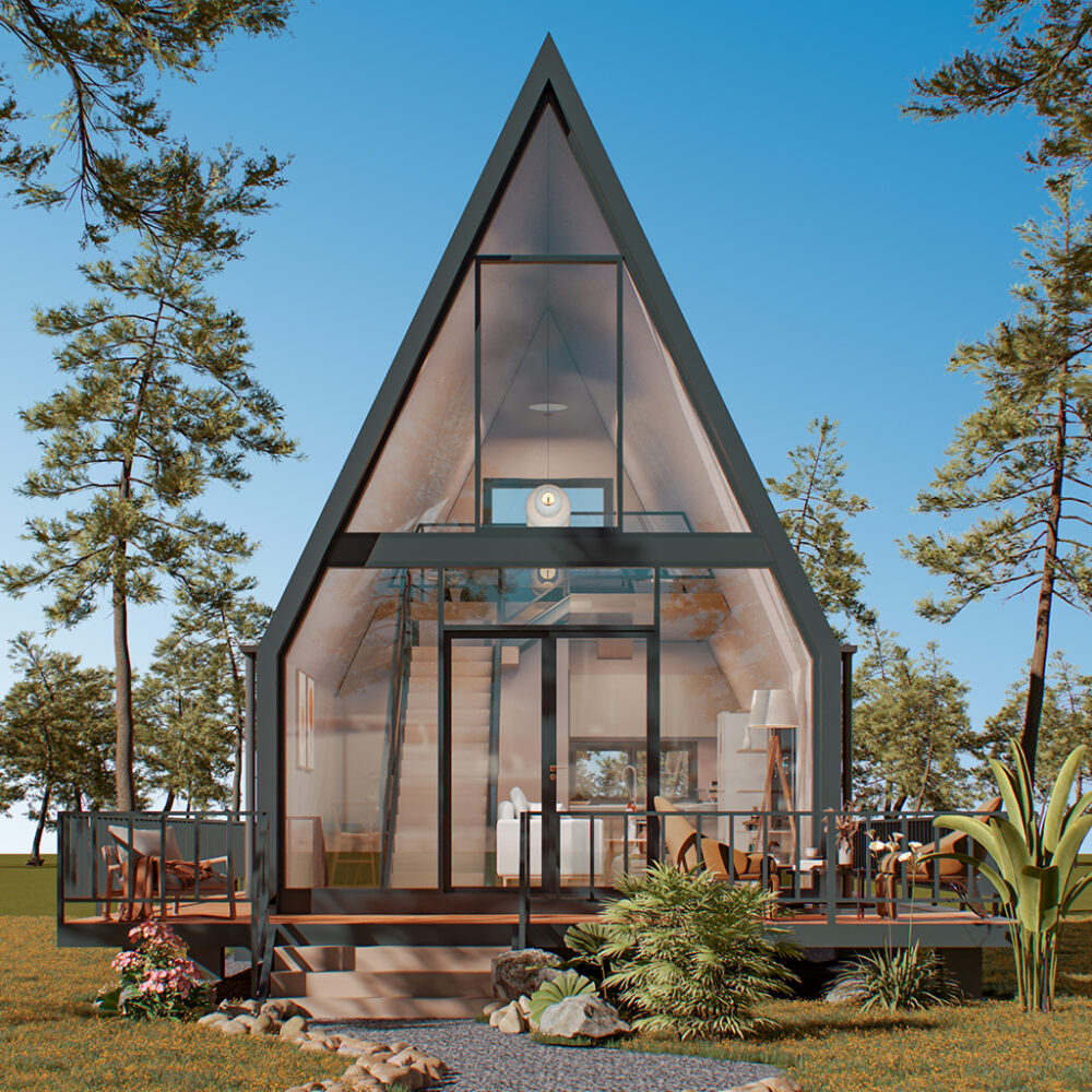 A Frame container house from china